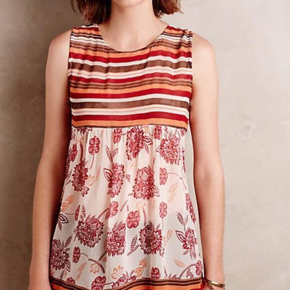 ANTHROPOLOGIE One Fine Day Bryony tank Bohemian - Picture 1 of 8